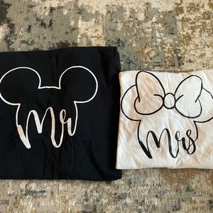 Mr and Mrs Disney Bride and Groom Just Married t shirts